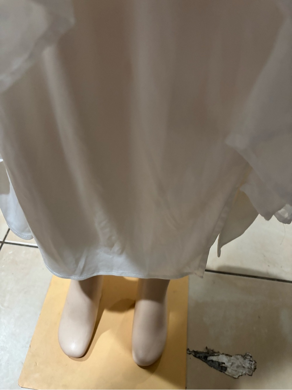 Daniel Rainn White Smocked Waist Tiered Maxi Skirt - Picture 4 of 5
